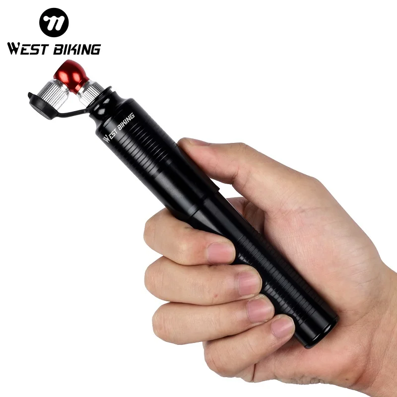 

WEST BIKING Mini Bicycle Pump 110PSI Portable Schrader Presta Valve Tire Inflator Cycling Hand Pump MTB Road Bike Accessories