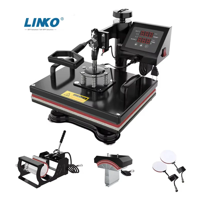 

LINKO Multi-function Hot Stamping Machine 5 in 1 Heat Press Machine Cup Printing Machine Factory Direct Selling 38*38 cm