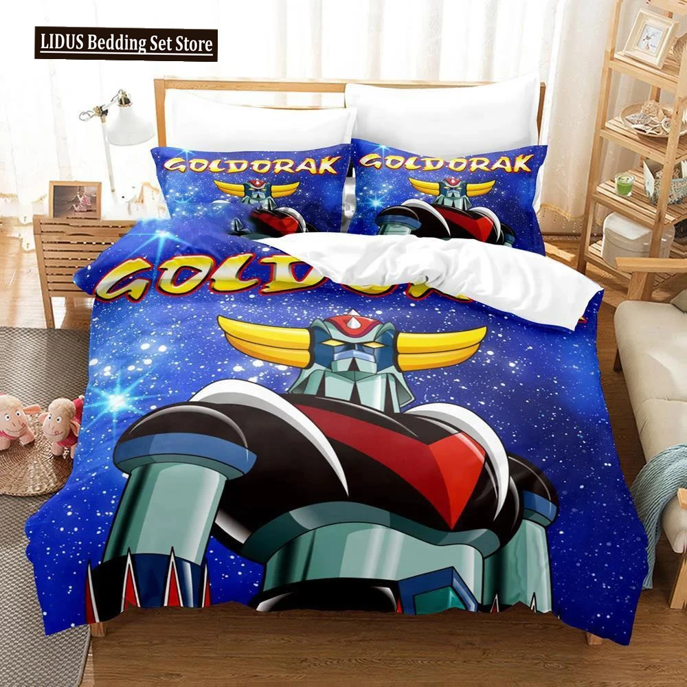 

Goldorak Grendizer Bedding Set Duvet Cover Bedroom Comforter Covers Single Twin King ​Size Quilt Cover Home Textile 2/3PCS