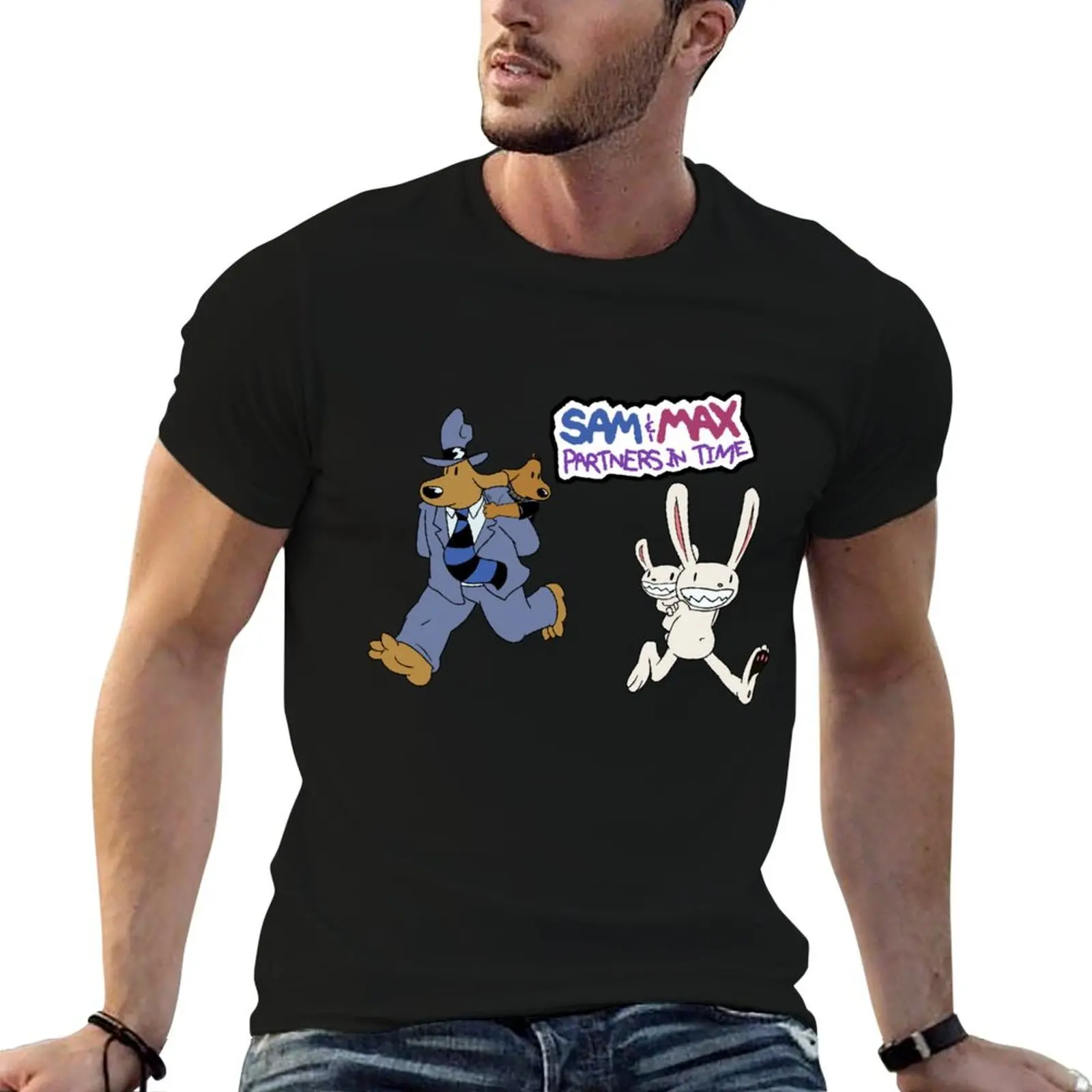 Sam and Max: Partners in Time T-Shirt baggy shirts vintage clothes oversized t shirt men t shirt