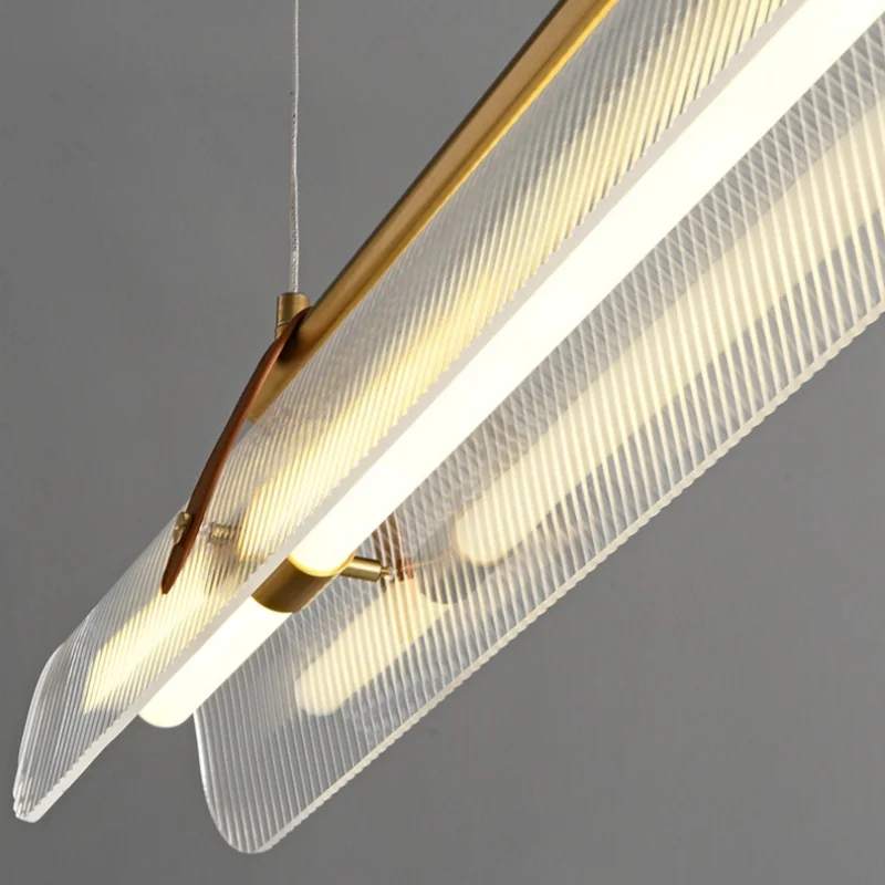 

Modern Minimalist Acrylic Strip Pendant Light Nordic Dining Room Study Exhibition Hall Bar Counter Hanging Lamp Lighting Fixture