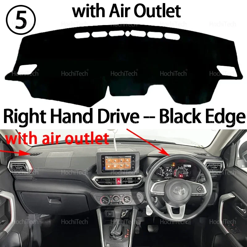 Anti-UV-Matte Sonnenschirm Dashmat Teppich Dash Dashboard Abdeckung Pad Auto Zubehör Für Toyota Raize 2019 2020 2021 2022 2023 2024 2025 – Detail 14
