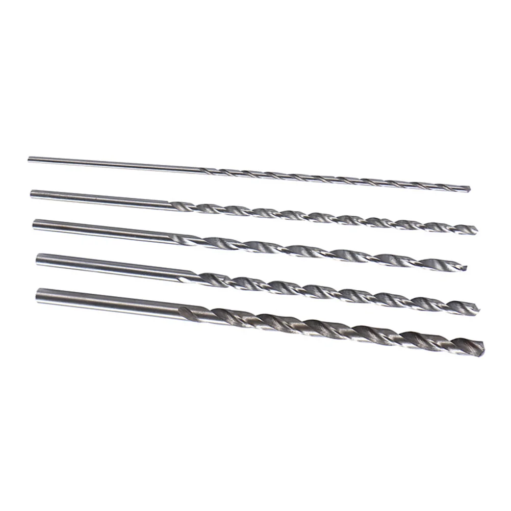 

5 Pcs Twist Drill Bits High Speed Straight Shanks Lengthen Electric Steel Twisting