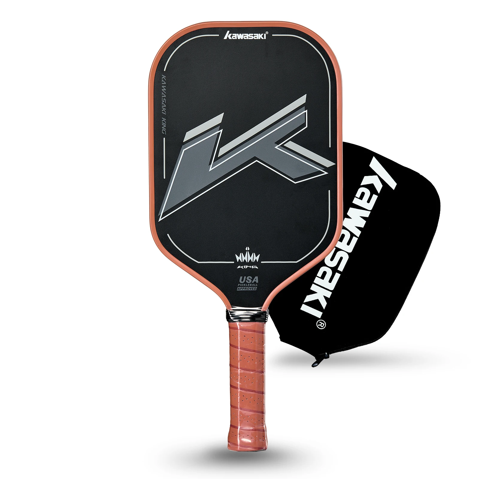 Kawasaki T700 pickleball-peddel van koolstofvezel Gecertificeerd door de VS PICKLEBALL King Series pickleball