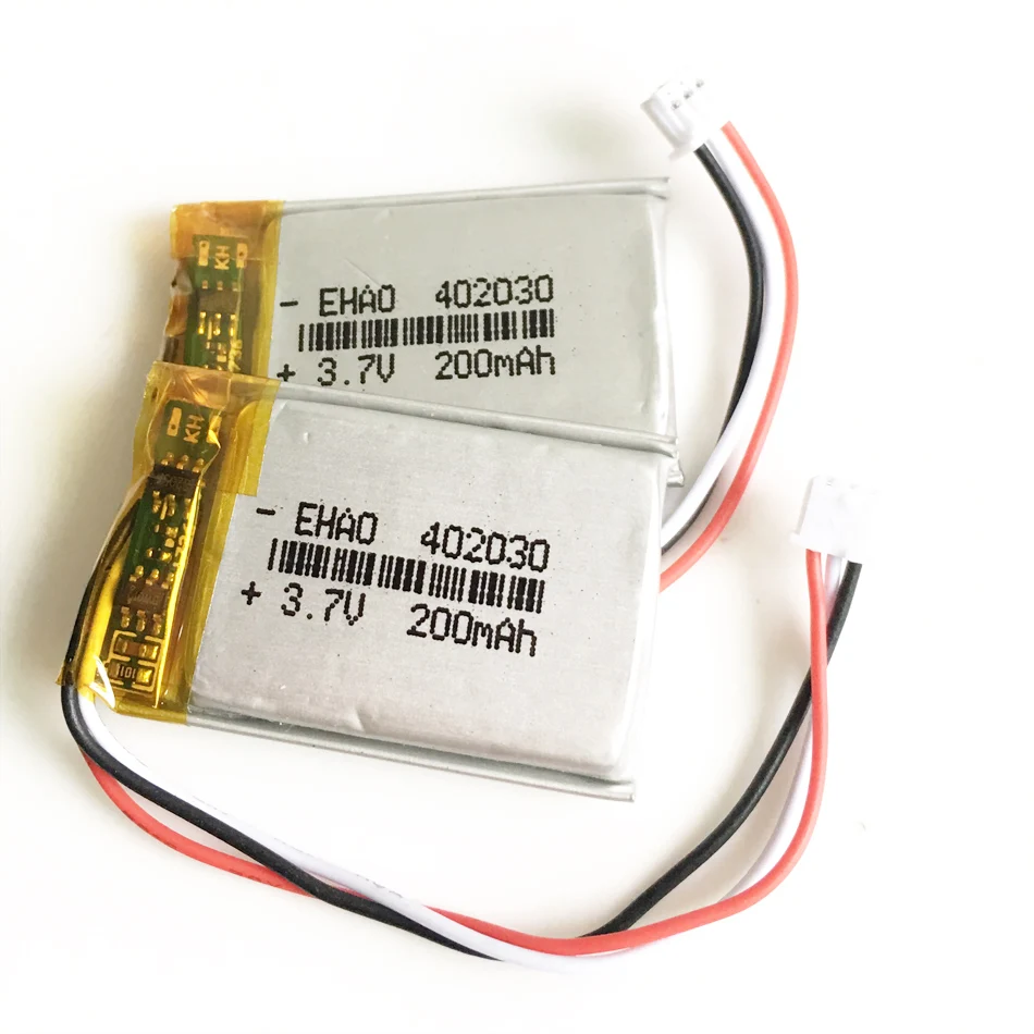 3.7V 200mAh 402030   Akumulator litowo-polimerowy LiPo JST 1,25 mm 3-pinowe złącze do ręcznego GPS Mp3 GPS Bluetooth