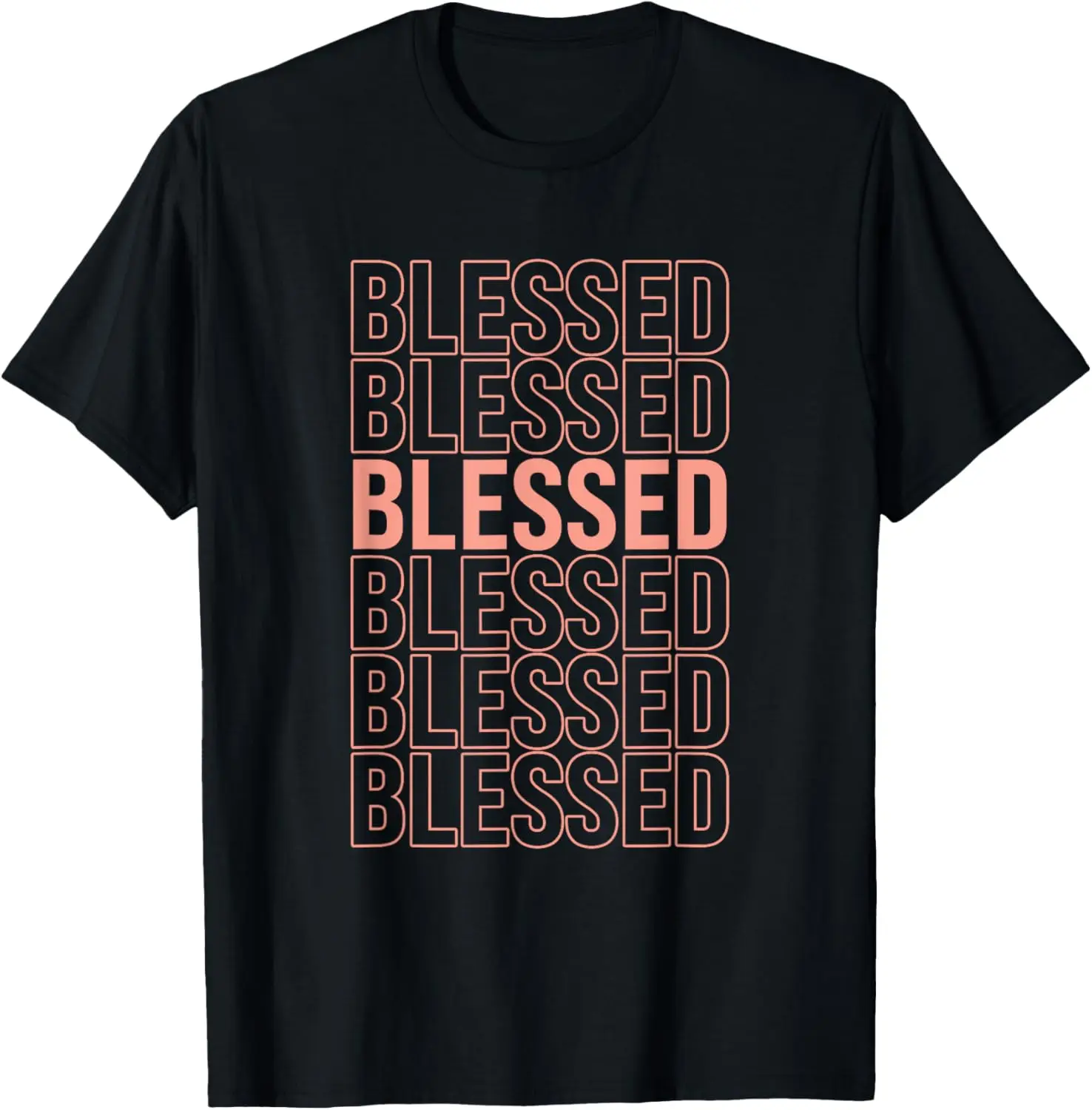 Peach Blessed Peach Color Graphic T-Shirt