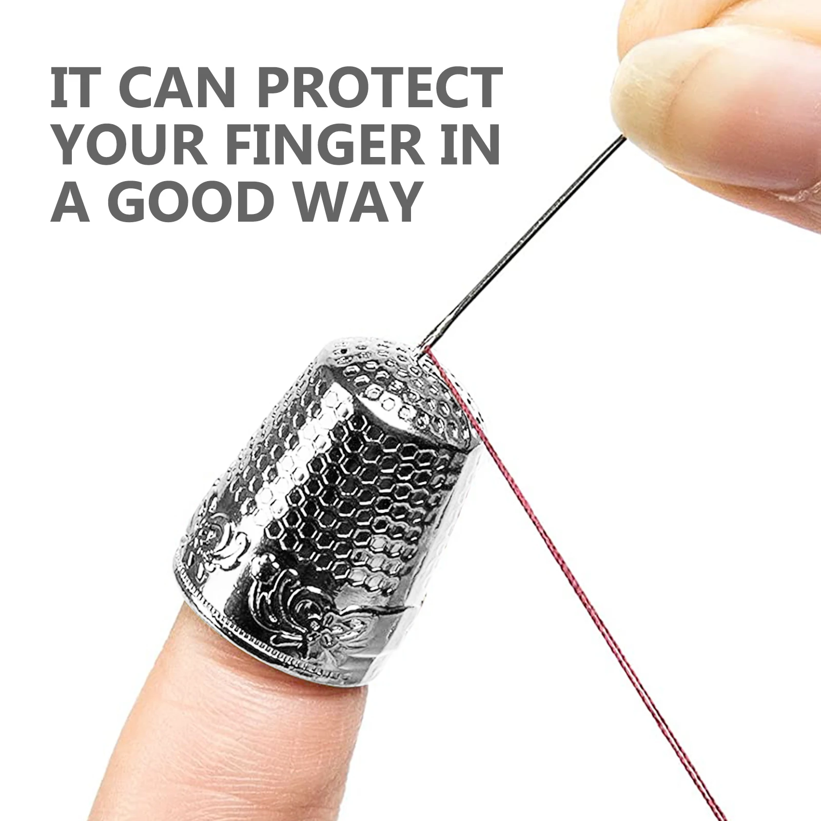 

8pcs Copper Thimble Finger Protectors Sewing Embroidery DIY Tools Vintage Colorful Design Lightweight Portable Storage Easy to
