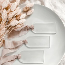 20/50Pcs Acrylic Wedding Place Card 2MM Thick Acrylic Name Tag Arch Blank Wedding Decoration Seating Cards DIY Hanging Sign