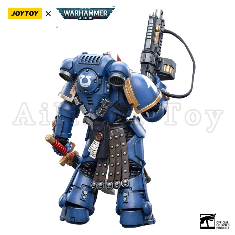 JOYTOY 1/18 Action Figure 40K Intercessor Veteran Sergeant Brother Aeontas Anime Military Model