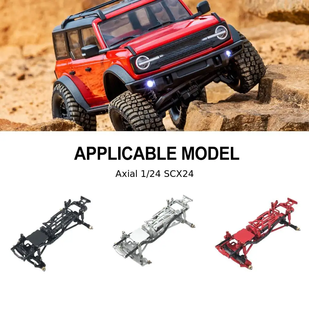 RCGOFOLLOW 1/24 Mocna rama samochodowa ze stopu aluminium RC Część do modernizacji Rama podwozia do Axial SCX24 RC Część samochodowa RC Akcesoria samochodowe