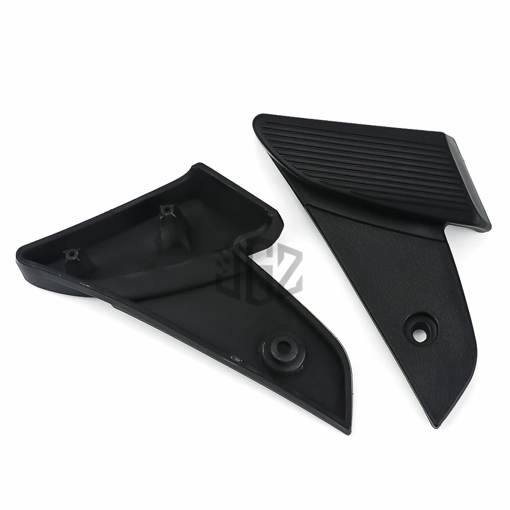 Motorbike ABS Rear Seat Passenger Foot Pedal Motorcycle Footpegs Pedals Cover Pad For VESPA S LX LXV LT Accessories Pair Black