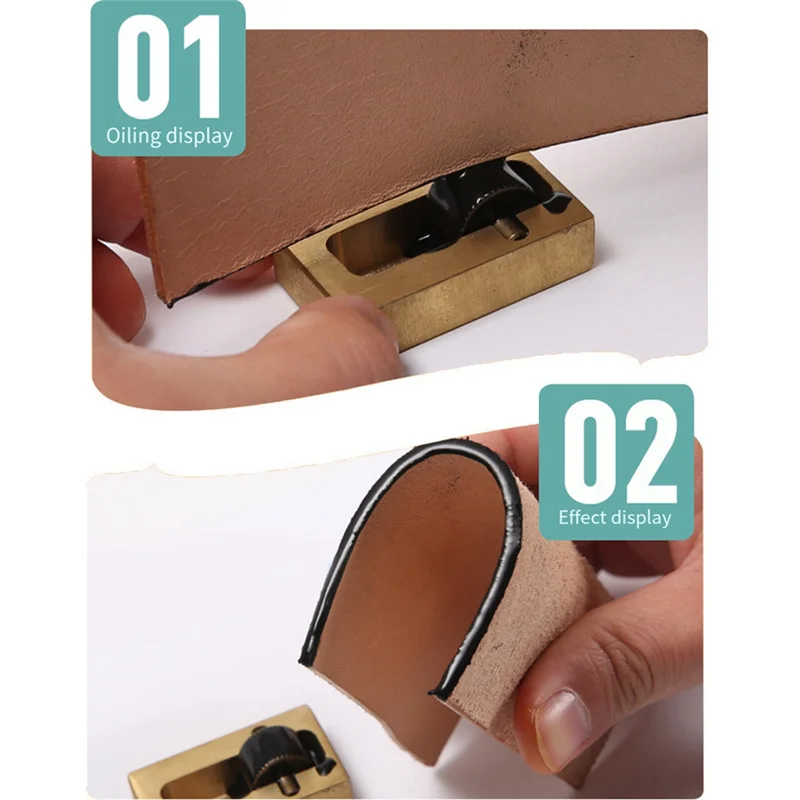 A59E-мини-крайка для масла, инструмент для резьбы по коже, чистая медь, сделай сам, сшитый вручную кожаный инструмент, ролик