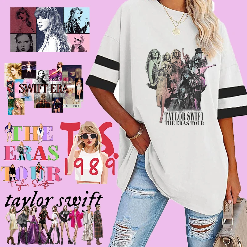 Taylors Swifts Heat Transfer Sticker Popular Singer Print Women Clothes DIY Decoration Applique T-shirt Ironing Patch Fans Gifts