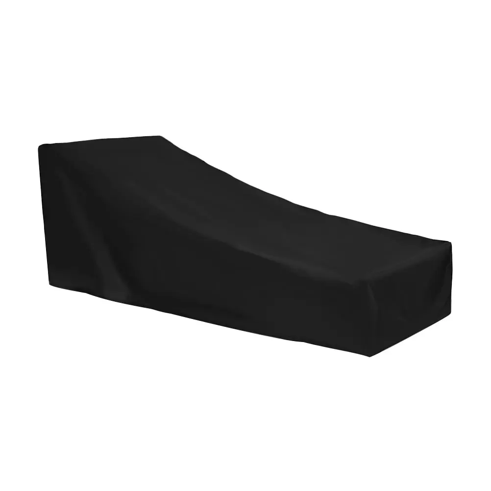 

190T Black Polyester Chair Cover 200x68x40-70cm Waterproof Portable Foldable Outdoor Garden Furniture Protector Dust-proof Cover