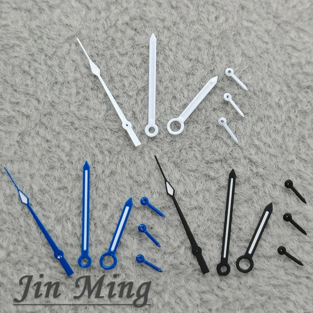 High Quality 6Pins VK63 Watch Hands Blue Black White Hands Green Luminous Watches Pointers Fit VK63 VK63A Quartz Movement