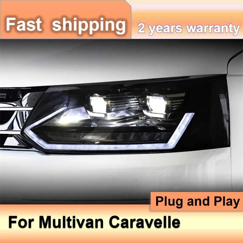 

Car Accessories for VW Multivan T5 Headlight 2014-2019 Volkswagen Caravelle Headlight DRL Turn Signal High Beam Projector Lens