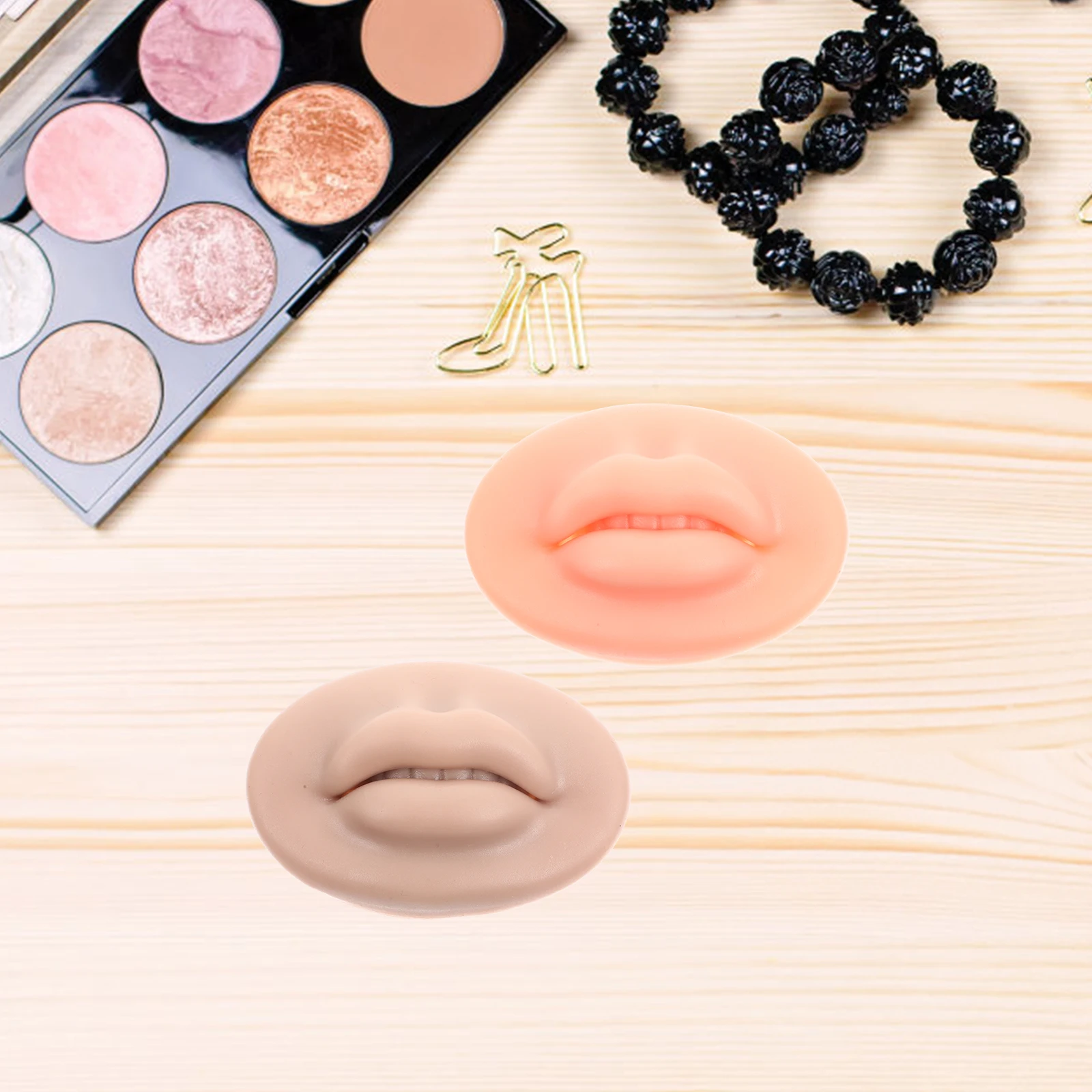 

2pcs Silicone Practice Lip Tattoo Skin Model Elastic Softer 3D Fake Face Comfortable Portable tattooes Supply