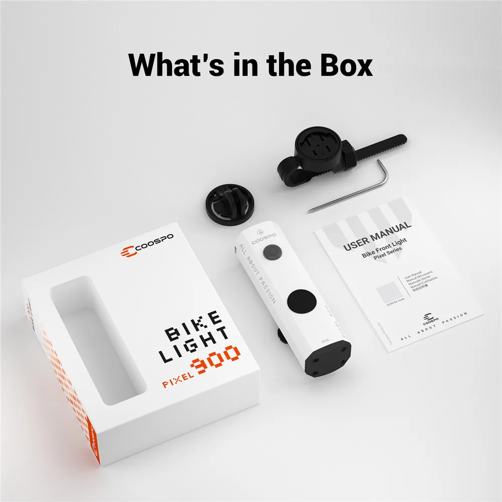 

COOSPO 400-900Lumens Bike Headlight Waterproof Rechargeable Front Lamp Bicycle Light Aluminum Ultralight Flashlight Highlight