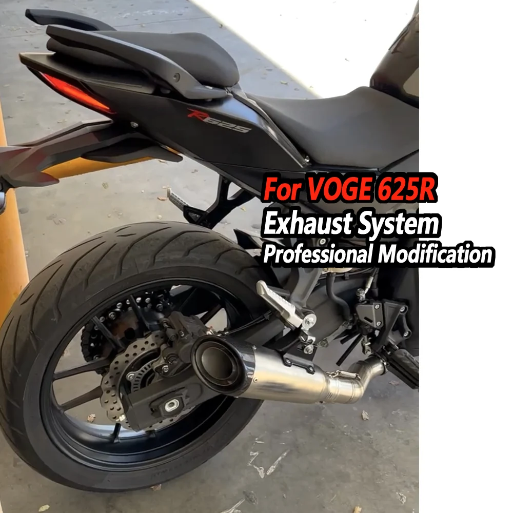 Exhaust Pipe For Loncin VOGE 625R R625 625 R Modification For SC/YOSHIMURA Exhaust System Middle and Tail Muffler Exhaust Pipe