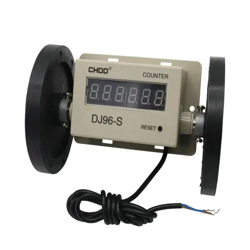DJ96-S AC220V / DC24V Cheap Wheel Type Length Measuring Meter Textile Fabric Meter Counter