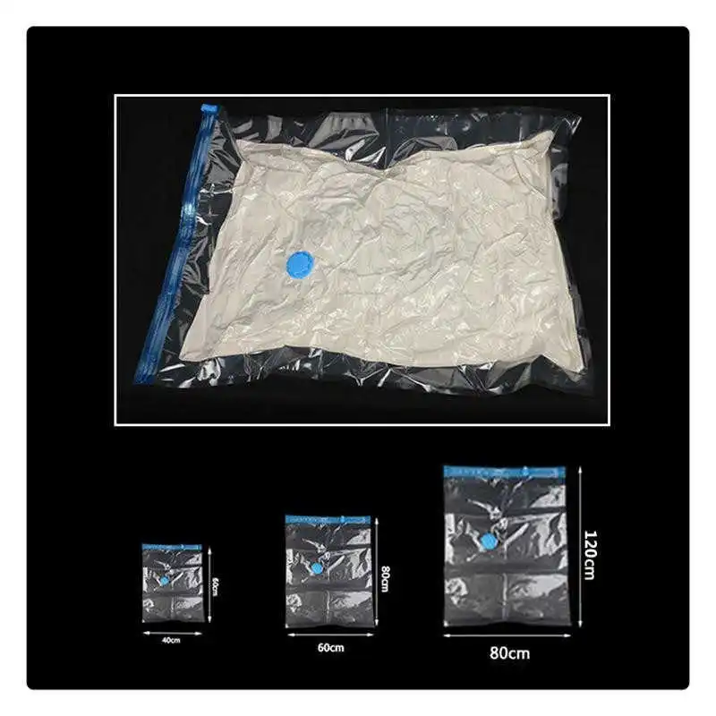 5 Pack Vacuum Storage Bag For Clothes Space Saving Air Pump Sealed Transparent Compression 40x60 60x80 80x120 Home Organizer