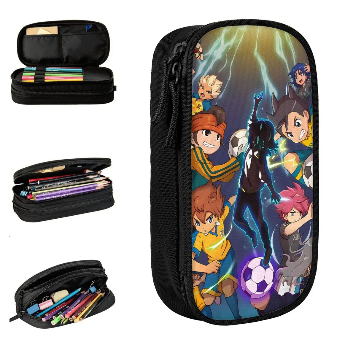 

Anime Axel Blaze Inazuma Eleven Pencil Case Classic Pen Holder Bags Student Big Capacity Office Gift Pencilcases