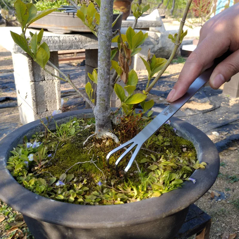 Firm Soil Gardening Tools Rustproof Home Wear Resistant Stainless Steel Cultivator Flower Practical Bonsai Spatula Root Rake
