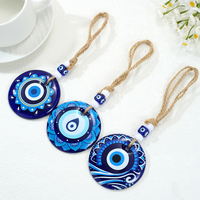 Vintage Eye Pattern Flower Resin Keychain Turkish Evil Eye Colorful Pattern Carabiner for keys Car keyring Gifts  Women Men