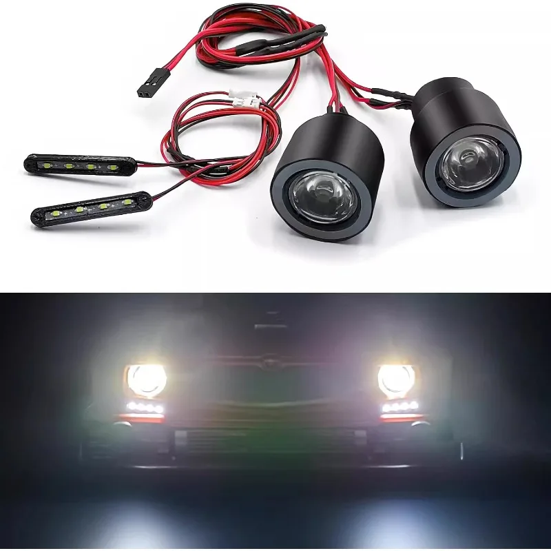 مجموعة إضاءة LED كاملة بمقياس 1/7 لـ ARRMA Felony - المصابيح الأمامية الواقعية والمصابيح الخلفية والمصابيح الجانبية لسيارة العضلات RC المقاومة للماء