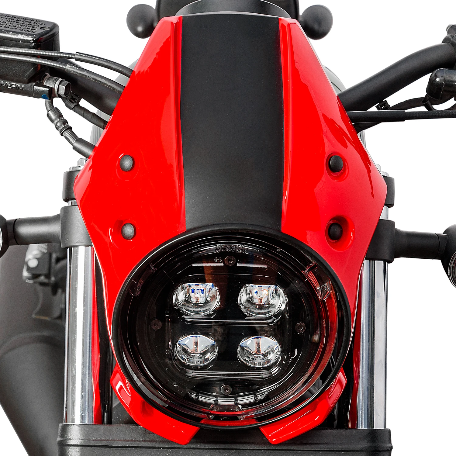 Wolfline Motorcycle Front Headlight Mask Cover with Bracket for Honda CMX500 CMX300 Rebel 2018-2025 Moto Head Light Fairing Cowl