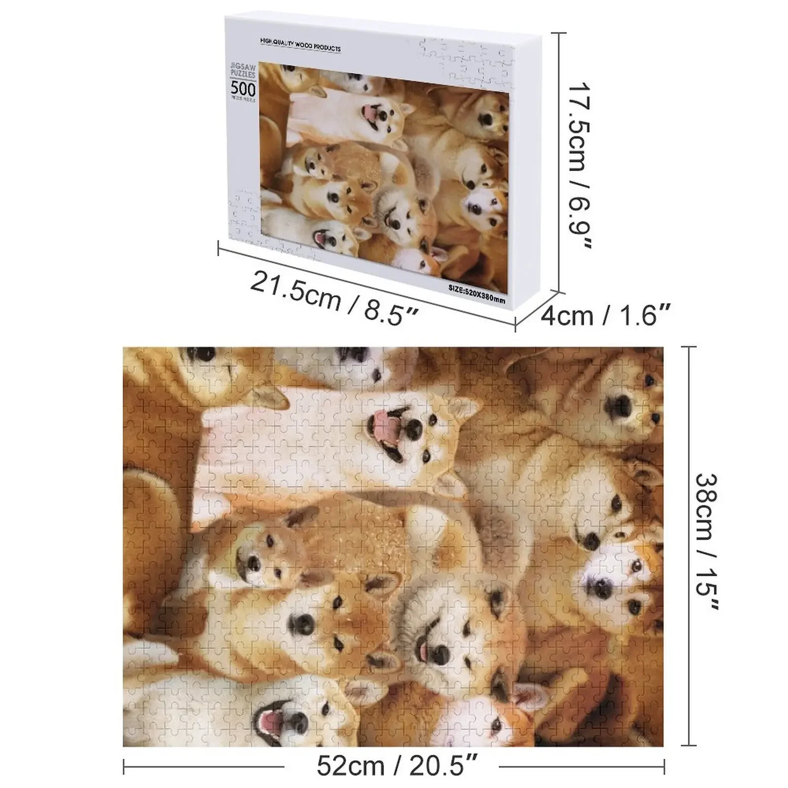 Пазл Shiba Inu, персонализированный подарок для свадьбы, персонализированный подарок с фотографией, подарочная головоломка на заказ