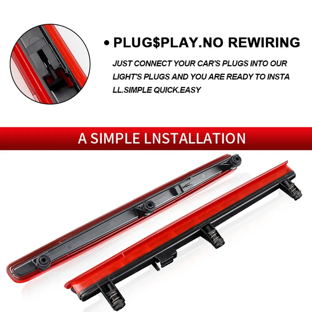 Third Brake Light 7E0945097A for VW Transporter T5 2003-2015 LED High Level Mount Additional Rear Tail Stop Signal Warning Lamp