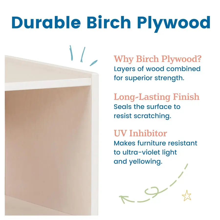 Kiddo Bench, Kids Furniture, White Wash