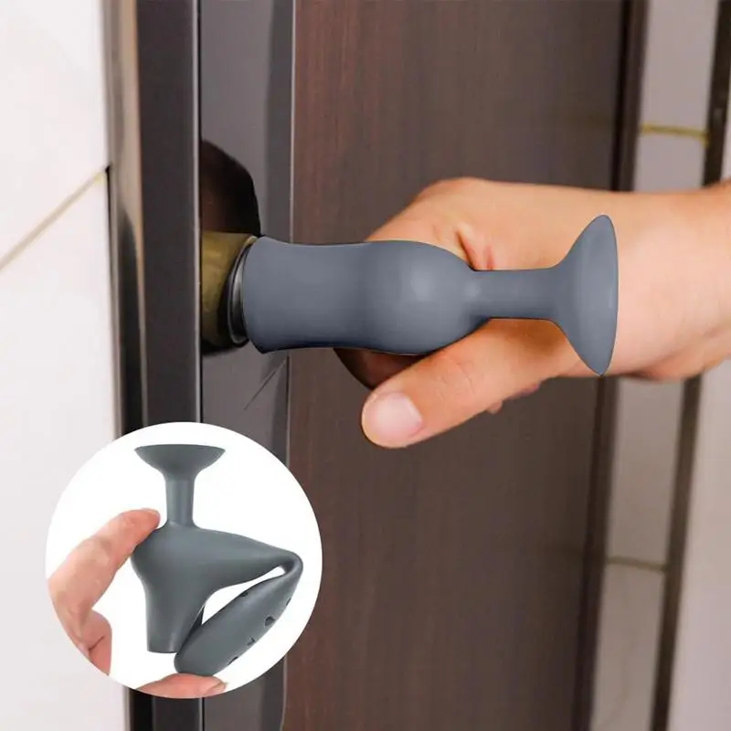 Silicone Door Handle Gloves Door Knob Protector Handle Cover Protective Sleeve Silicone Door Handle Protector Suction Cup