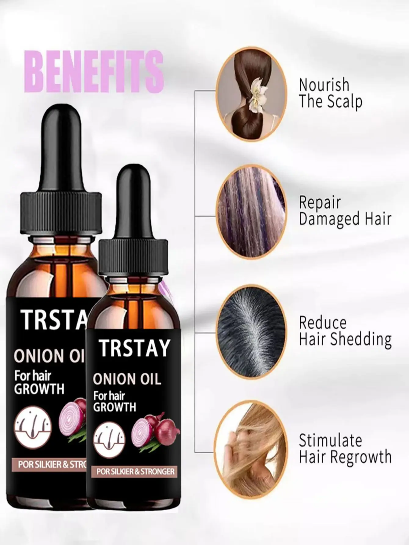 Onion Oil Hair Growth and Anti-hair Loss Treatment Essential Oil Prevents Hair Loss Hair Growth Oil for Black Women