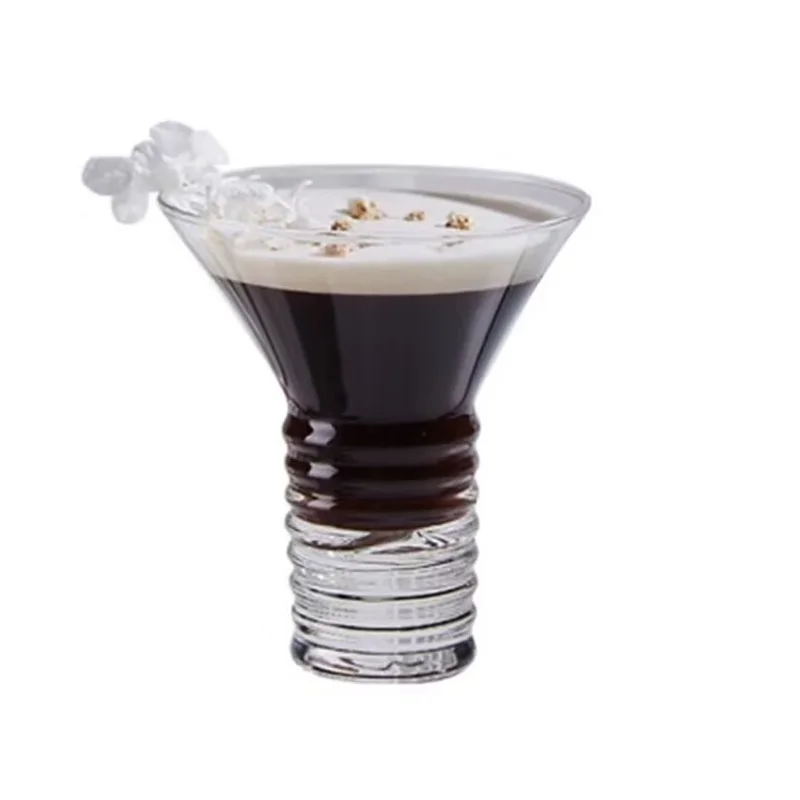 

240ml Cocktail Glasses Goblet Spiral Martini Glass Gifts for Friends Beverage Cup
