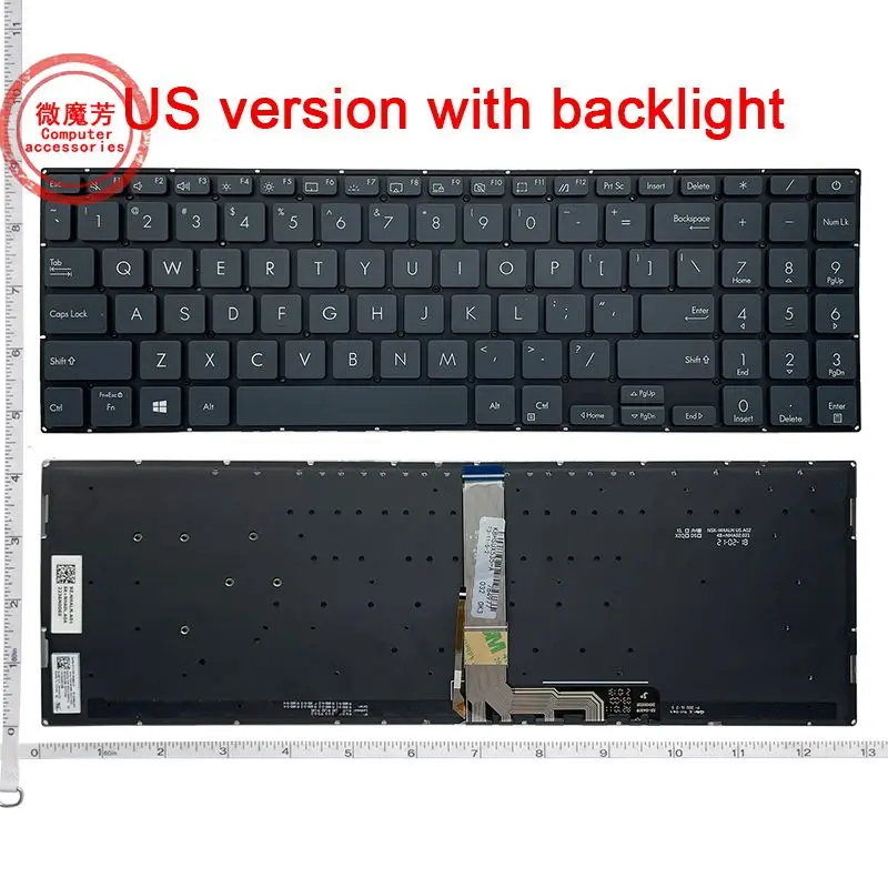 

Новая клавиатура с подсветкой для ноутбука ASUS ZenBook Pro 15 UX535 UX535L UX535LH UX535LI UX535Q UX535QE UM535 на английском языке