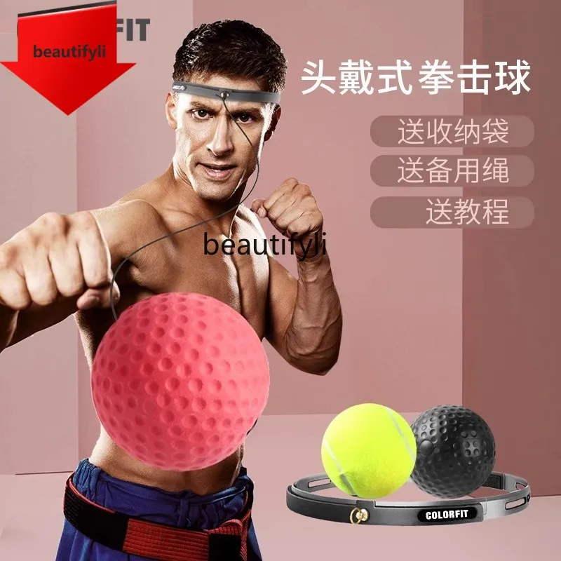 

A49 Boxing reaction ball speed ball head wearing reaction target adult decompression dodge Sanda training equipment
