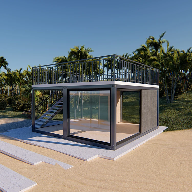 الشركة المصنعة المخصصة الفاخرة الجاهزة حزمة مسطحة حاوية منزل الجاهزة المنزل مع حمام سباحة للداخلية في الهواء الطلق