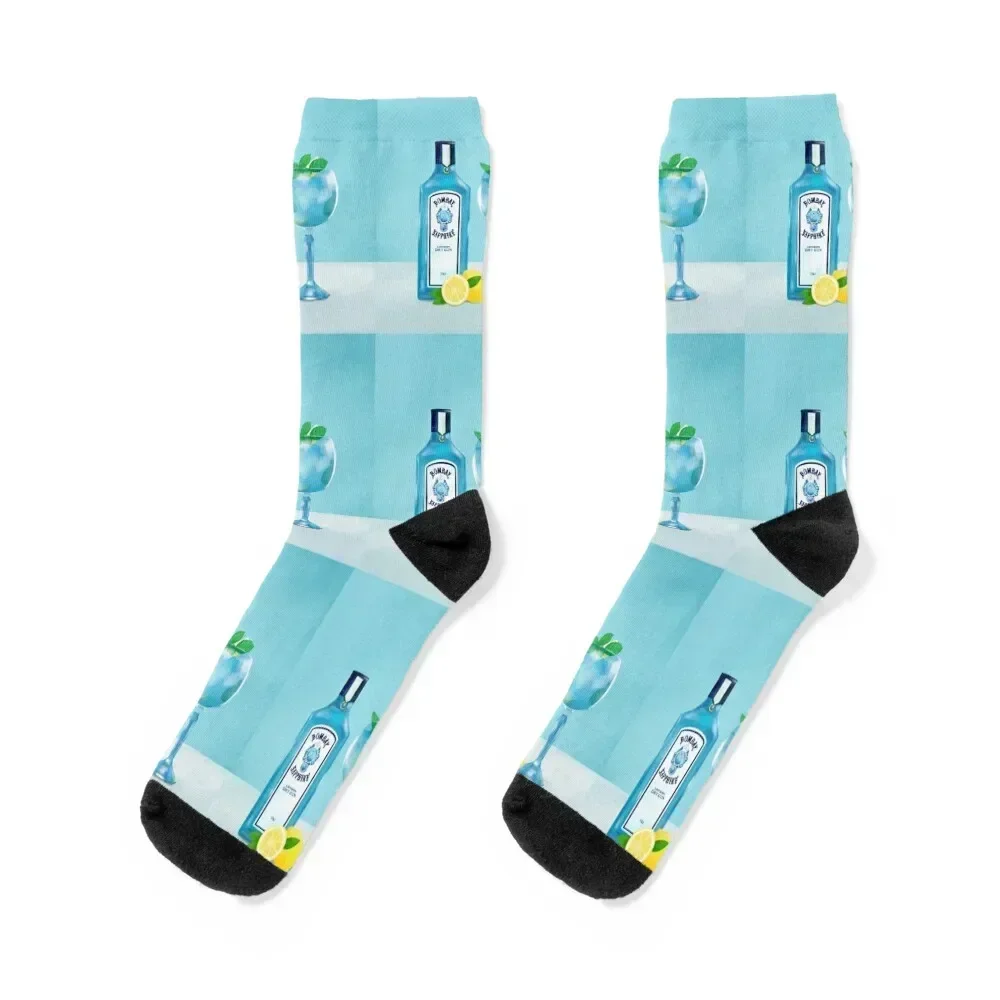 

Gin Tonic Cocktail Socks warm winter cartoon Running designer Socks Women Men's