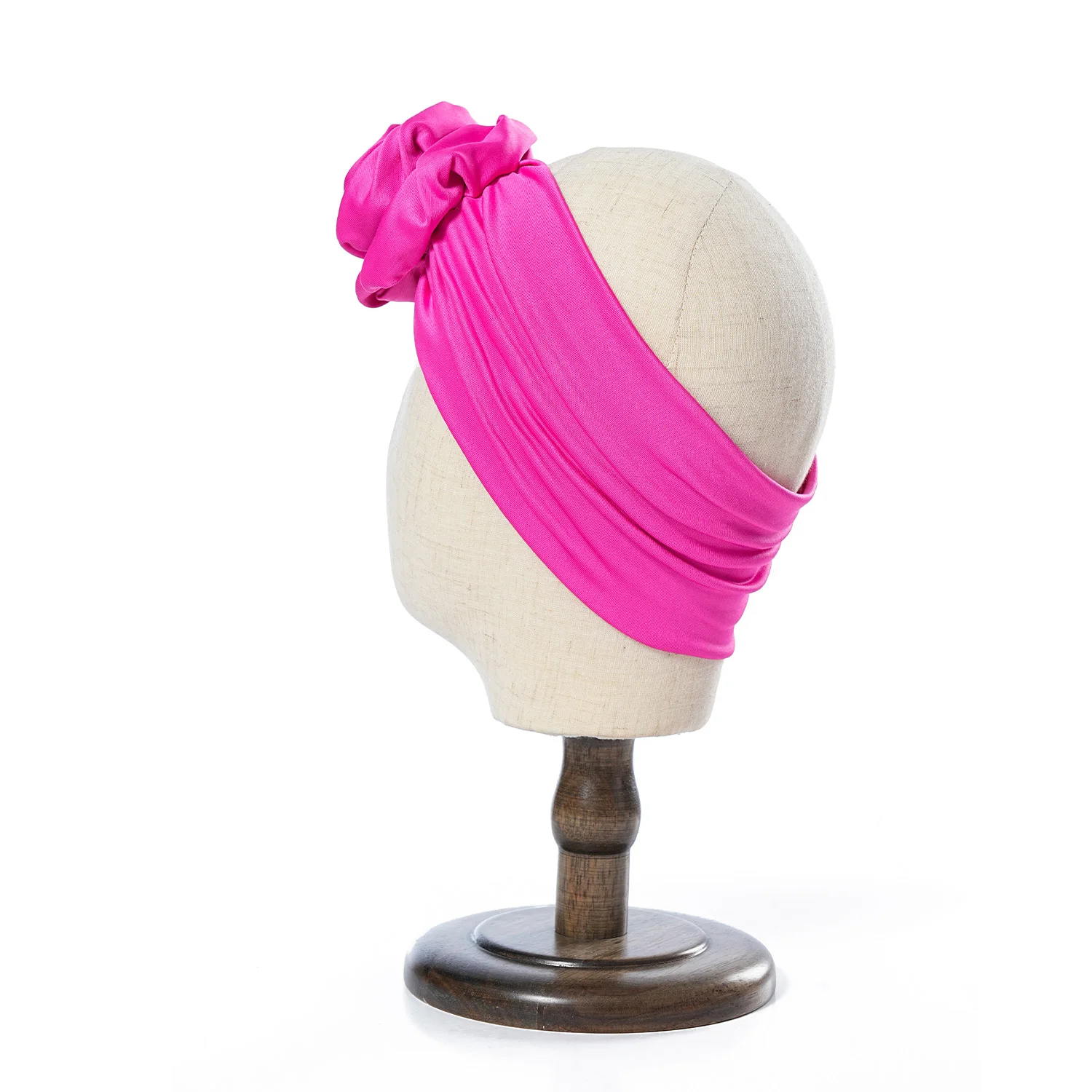 Mode Große Blume Haarband Boho Blume Bandana Turban Wrap Frauen Haar Zubehör Afrikanische Frauen Elastische Kopfbedeckung Chemo Stirnband – Detail 5