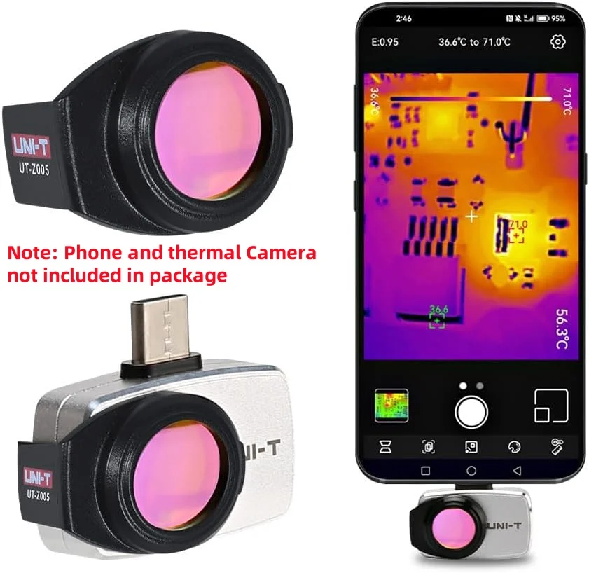 Z005 Macro Lens for Smartphone Thermal Camera UTi720M UTi721M UTI256M UTI260M, IR Lens for Electric Maintenance & Product Evalua