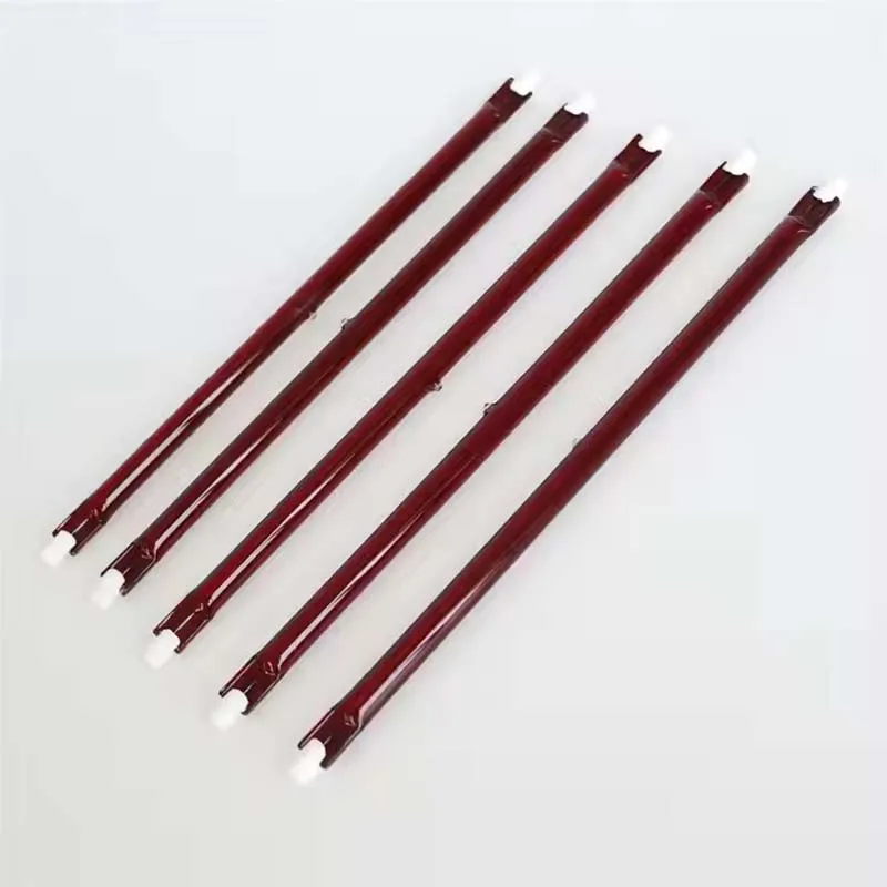 HoneyFly 10pcs Ruby Halogen Lamp 537mm 500W 220V R7S Infrared Heating Element IR Heater Lamp Drying Printing Painting Quartz