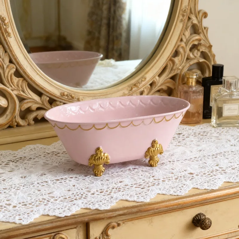 Creative handmade metal standing casual durable multifunctional storage table for home decoration