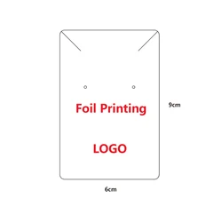 100PCS Foil Printing Personalized LOGO Necklace Cards Earrings Display Cardboard Packages For Small Business Wholesale Supplies