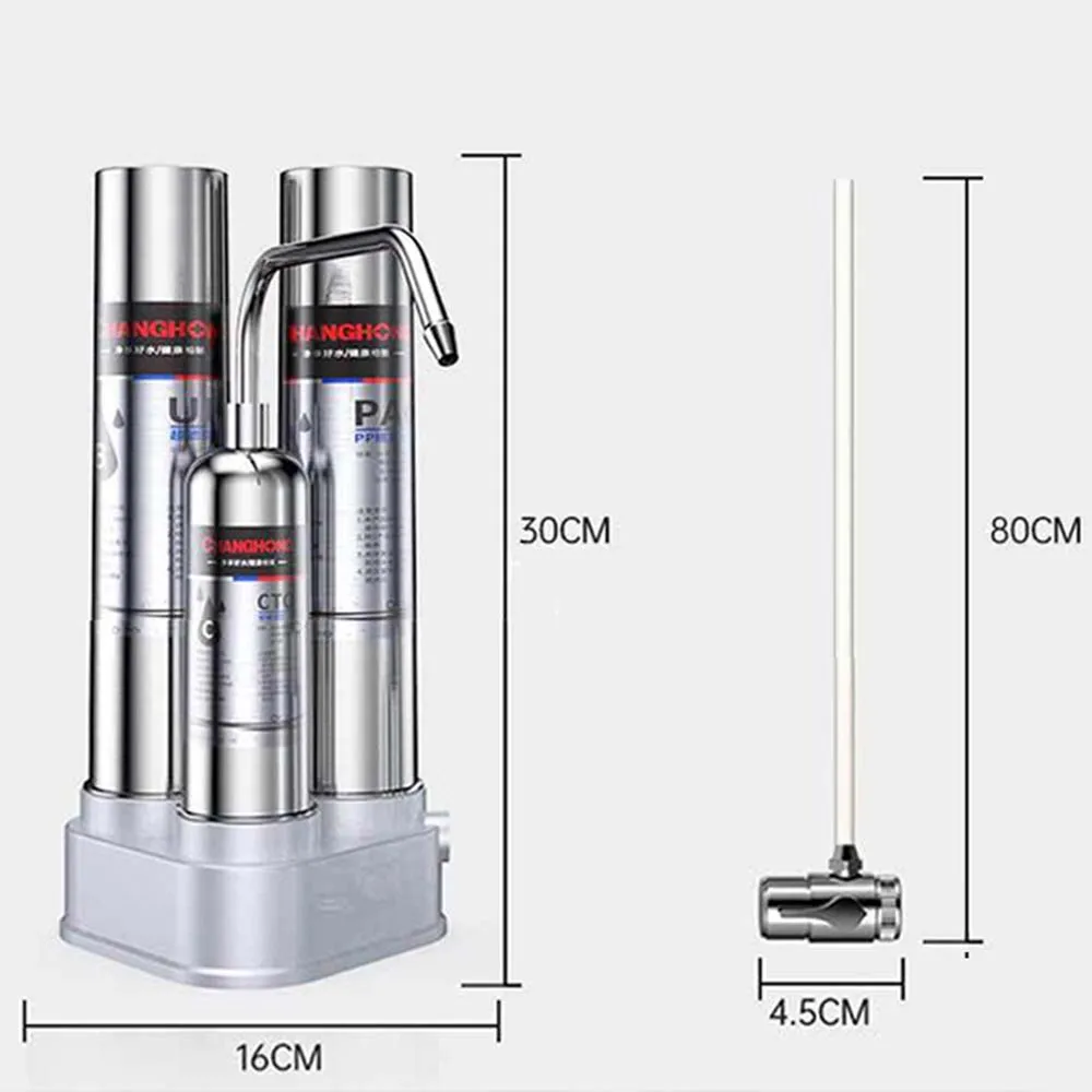 Pemurni air ultra ringan, Filter air meja dapur 304 Stainless Steel minum langsung