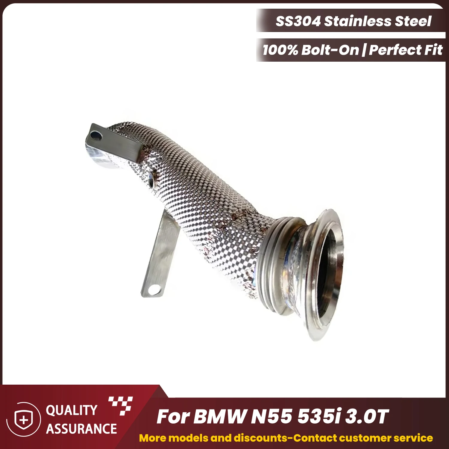 

ECCF Sports Downpipe With Heat Shield For BMW N55 535i 3.0T Aggressive Exhaust Sound High Flow Performance Upgrade