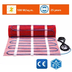 MAXKOSKO 220V Electric Floor Heating Mat Under Floor Heating System Twin conductor heating cable Easy Install Warm Mat 100w/m²