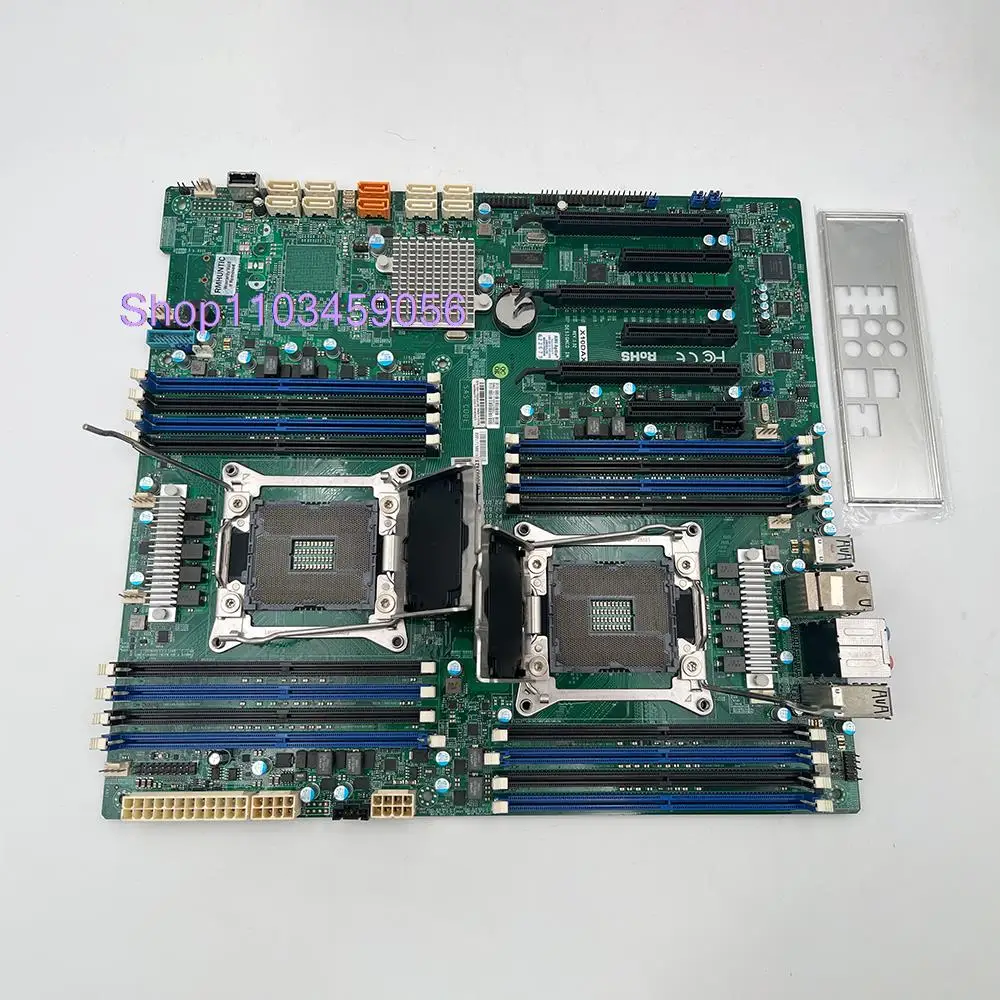 For Supermicro 10XSATA 3 LGA 2011 C612 E-ATX DDR4-2400MHz Dual-Way Workstation Motherboard X10DAX