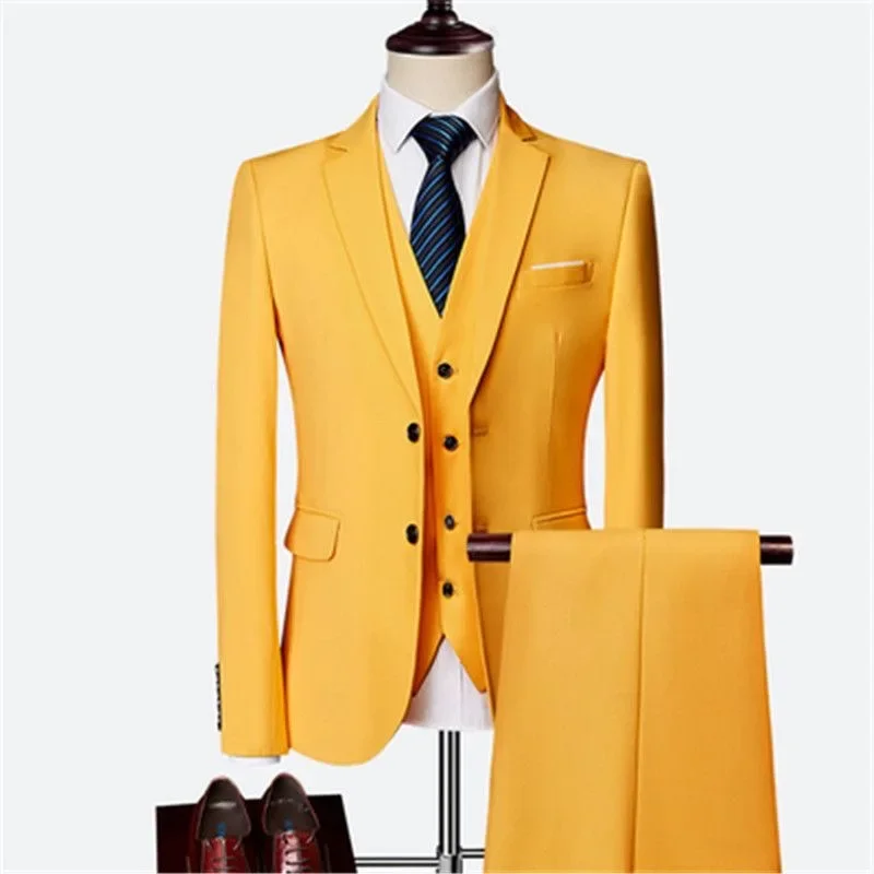 Conjunto de 2 trajes de piezas para hombre, chaqueta y pantalones informales de Boutique, vestido ajustado a cuadros de negocios, abrigo Formal, novedad de 2023